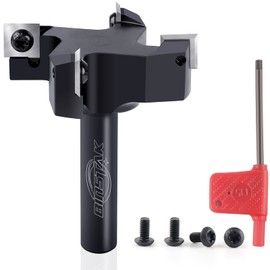 CNC Spoilboard Surfacing Router Bit, 1/2" Shank 2-1/2" Cutting Diameter, Carbide Insert Slab Flattening Router Bit Planing Bit Wood Planer Bit Woodworking Tools by BINSTAK