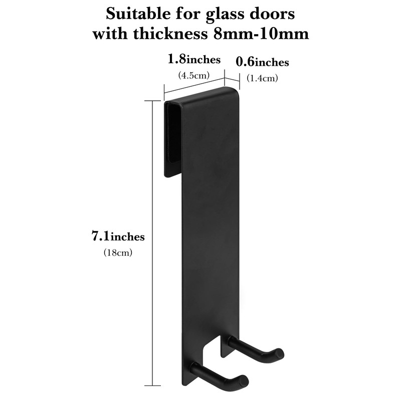 Linkidea 2 Pack Over Door Hook, 7" Stainless Steel Extend