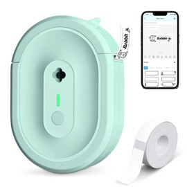 Anycash Label Maker Machine with Tape, N12 Portable Bluetooth Label Printer, Wireless Mini Label Makers Thermal Sticker with Multiple Templates for Home, Kitchen, School, Office Organization, Green