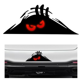 Yourkar Car Dune Monster Sticker, Funny Peeping Monster Auto Decals Cover Scratches, Reflective Waterproof Vinyl Vehicle Hide and Seek Monster Decal, Decorative Car Accessories