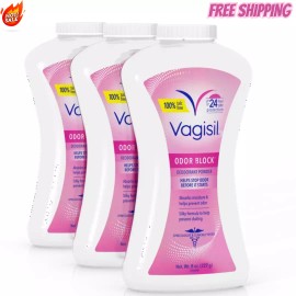 does not apply 3-Pack Vagisil Odor Block Deodorant Powder for Women, Talc-Free, 8 Ounce