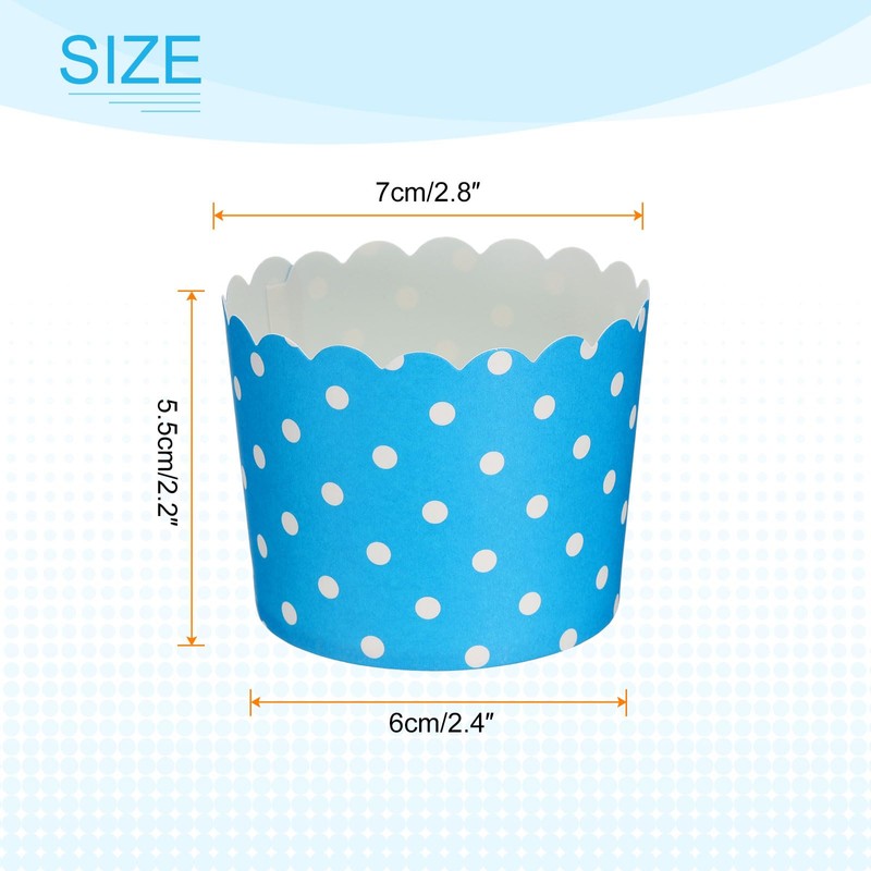 sourcing map 100Pcs Paper Baking Cups 6oz Greaseproof Disposable Bulk