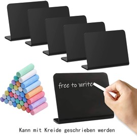 15 Buffet Signs, L Shaped Mini Boards, Suitable for Parties, Buffet and Bakery, Black