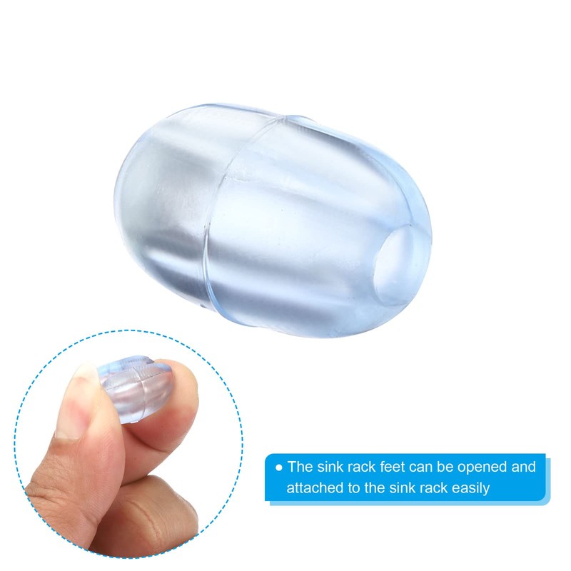 PATIKIL 30pcs Kitchen Sink Rack Feet 5mm Inside x 13mm