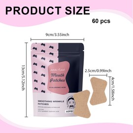GJKLO 60 Stück Lippenbereich Face tape lifting gesicht Gesichtspflaster Facial Patches zur Minderung von Gesichtsfalten Anti Falten Pflaster Smoothing Wrinkle Patches