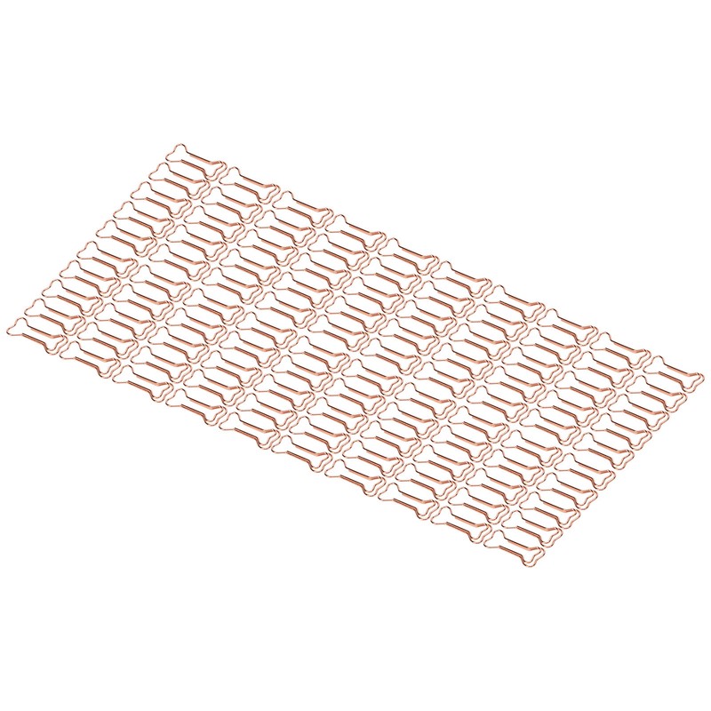 100pcs Shaped Paper Clips Electroplating Rose Gold Series Metal Portable