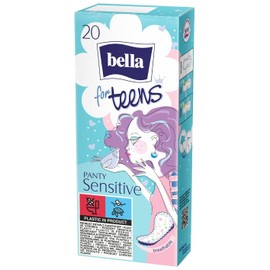 bella for teens Slipeinlagen Sensitive: speziell auf die Bedürfnisse sehr junger Frauen abgestimmt, ohne Duft 6er Pack (6 x 20 Stück)