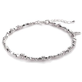 [2pieces] voso0009 [Brand Name: Anklet, Men's Anklet, Beads, Metal, Feather, Vocca, Foot Circumference: Approx. 7.9 - 9.1 inches (20 - 23 cm)