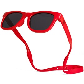 Polarized Baby Sunglasses With Strap - Unbreakable Flexible Infant Sunglasses For Toddlers Newborns 0-24 Months