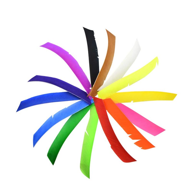 HNZMDY 50 Pcs Archery Arrow Fletching Spiral Wrap Full Length