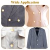 AOZUO 24Pcs Gold Buttons for Blazers, Metal Flat Button, Round