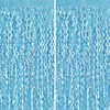 2 Pack Blue Tinsel Foil Fringe Curtain, 3.3 ft x