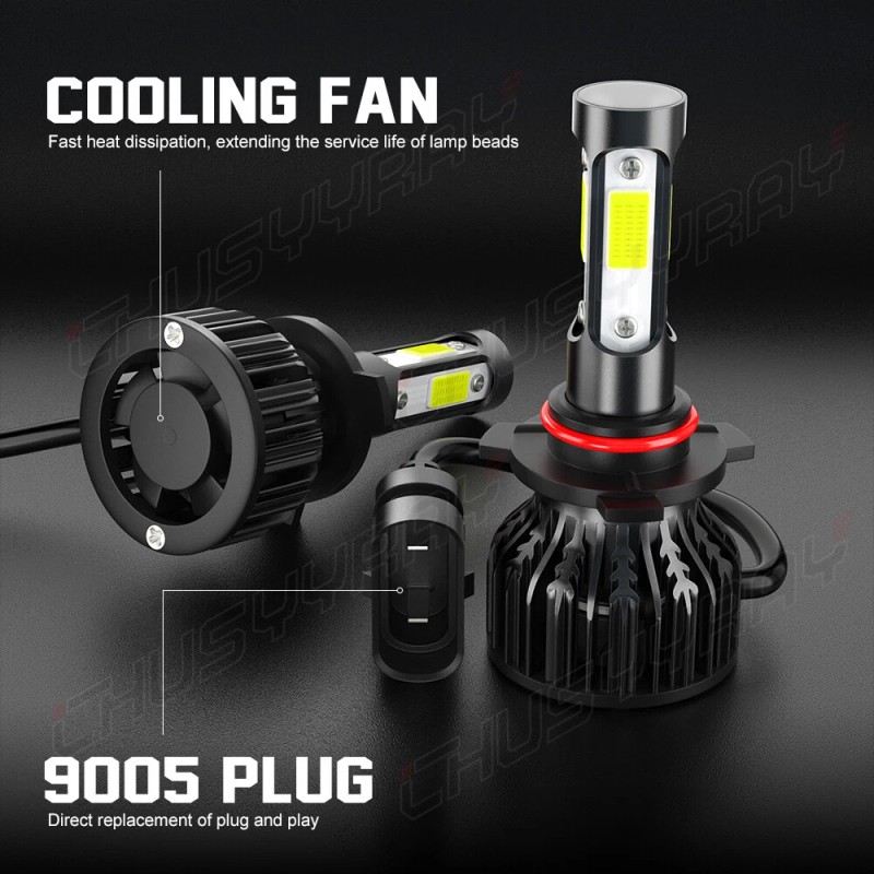 CHUSYYRAY 6000K 6x LED Headlight Fog Light Bulbs For Dodge