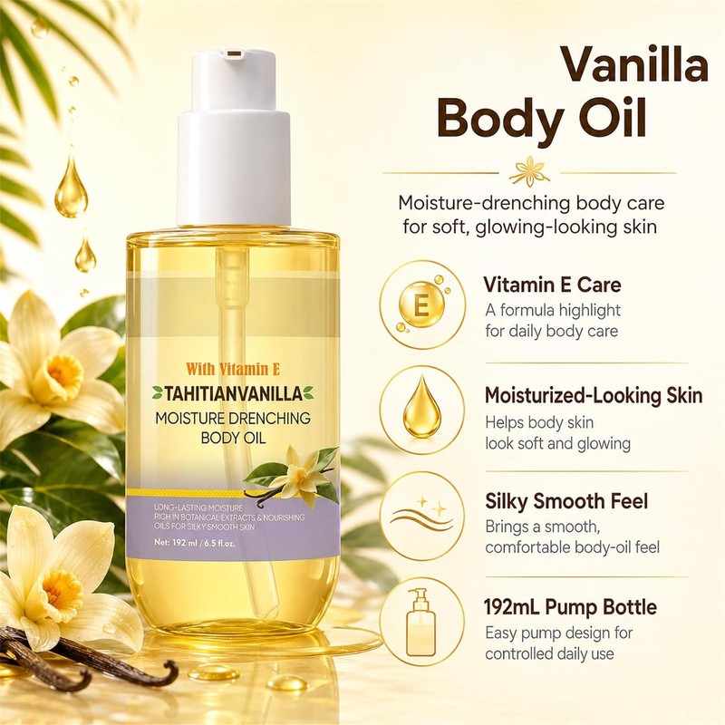 Cocoa Butter Formula Moisturizing Body Oil for Dry Skin with