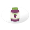 CafePress Grape Jelly Jar Sticker Oval Car Bumper Sticker