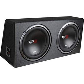 Cerwin-Vega Mobile CERXE12DV XED Series XE12DV Dual 12-Inch Subwoofers in Loaded Enclosure, Black