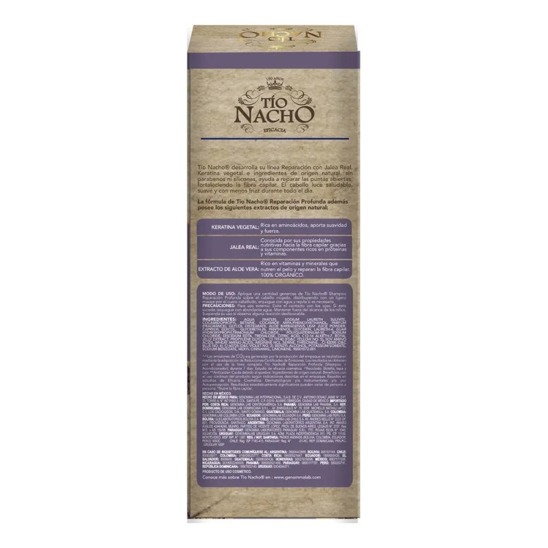 Tio Nacho Shampoo Con Keratina Natural Y Jalea Real. 415ml