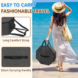 BOHEMIABY Hat Box for Travel and Storage, Stackable Cowboy Hat Box, Foldable Hat Boxes for Women Men Storage with Handle, Save Space Travel Hat Box with Cardbord for Closet, Dark Gray