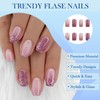 24 Pcs Dreamy Maiden Short Press-On Nails – Eco-Friendly Soft-Gel
