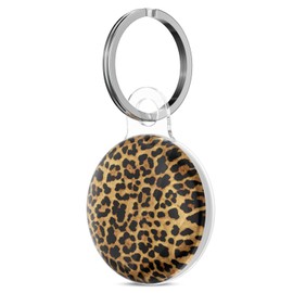 Svanove for Airtag Holder Case Cheetah Print, Leopard Pattern Airtag Keychain, Luxury Trendy Air tag Accessories, Cute Girly Aesthetic Design Airtag Key Ring Cover for Women Girl Kids, Brown