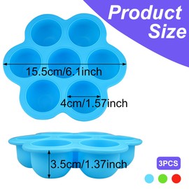 3 Pack Silicone Egg Bite Mold for Air Fryer Silicone Molds - Alternative to Sous Vide Egg Bite Maker for Cooking Air Fryer Accessories