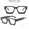 JOVAKIT Fashion Square Blue Light Glasses for Men Women Simple