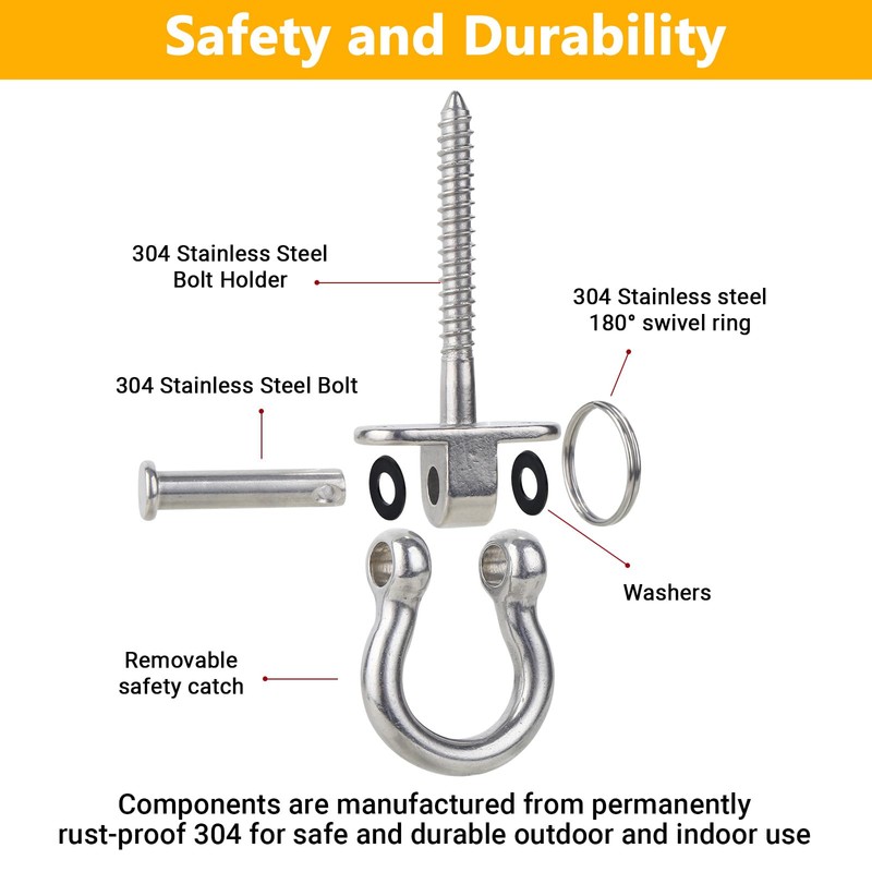 Awroutdoor Ceiling Hook Swing, Swing Hook, Hanging Hook with Screw