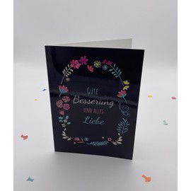 Friendly Fox Recovery Cards, 6 x Get Well Soon Card Friends Family Colleagues, DIN A6 Folding Cards for Recovery Wishes