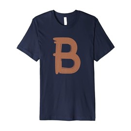Creative Bold Leather Letter B - Design - Alphabet - Marker Premium T-Shirt