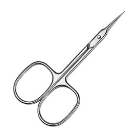 Professional Cuticle Scissors with Curved Tip, Cuticle Scissors, Extra Fine and Extra Sharp, Made of Stainless Steel, for Precise Shortening, Removal of Cuticles, Eyebrows and Eyelashes