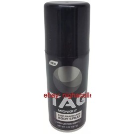 TAG LOT of 7TAG Men's Body SprayMIDNIGHT Fine Fragrance Long-Lasting Scent 2 oz Ea
