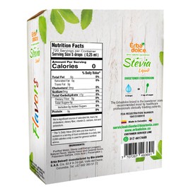 Stevia Liquid Zero Calorie Sweetener, 3 Flavors (Natural, Vanilla, Caramel), 6.09 fl oz