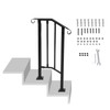 KUAFU Step Handrail Fit for 1-2 Steps Flexible Porch Railing