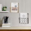 kumet Wall-Mounted File Organizer, Metal Wall File Holder, Magazine Rack,