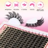 FANXITON Lash Clusters Kit Wispy Clusters Eyelash Extensions Natural Lash
