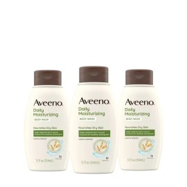 Aveeno Body Wash Daily Moisturizing 12 Ounce (354ml) -Pack of 3