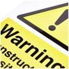 Caledonia Signs 58361 Warning Construction Site Sign, A4 SAV