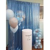 Baby Blue Sequin Backdrop Curtain 8ft x 8ft Sequin Glitter