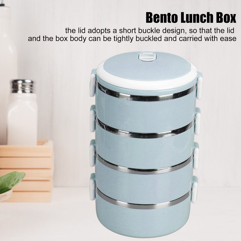 Portable 304 Stainless Steel Bento Lunch Box Thermal Cylinder Lunch