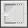 HVAC Premium 10'' x 10'' - 3-Way Extruded Aluminum Ceiling
