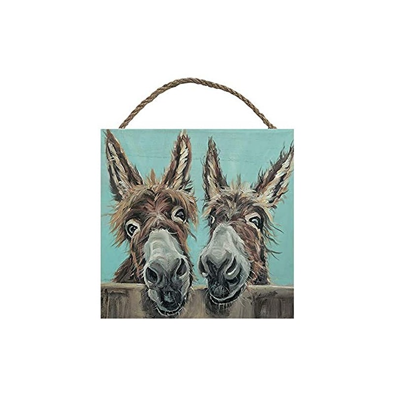 Louise Brown Double Trouble Wooden Wall Art, Multi-Colour, 20 x