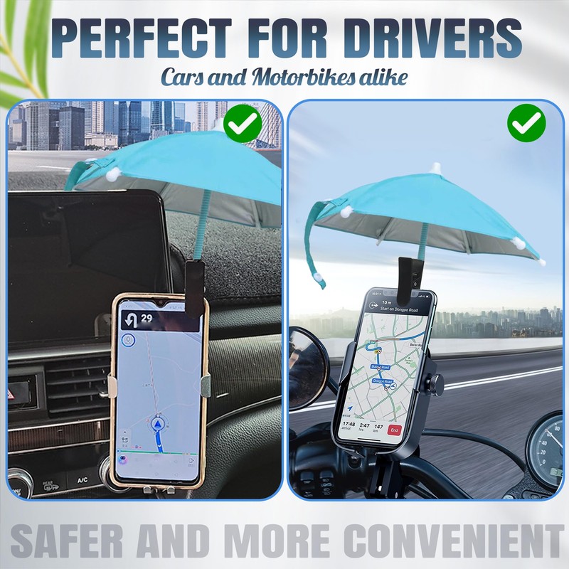 ROCKFEELTEE Phone Umbrella – Umbrella for Phone, Clip-On Sun Shade