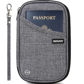Passport Holder for Travel, Rfid Blocking Passport Wallet Travel Wallet Waterproof Case for Cards Passport Case, Travel Document Organizer Credit Cards Case Rfid Passport Holder for Travel