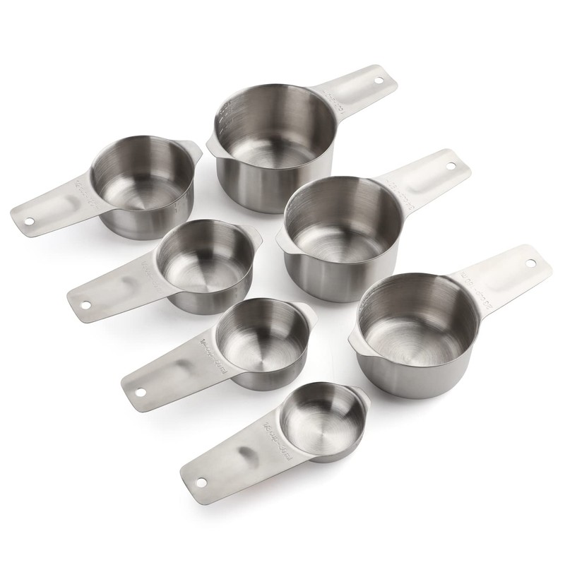 Measuring Cups and Spoons Set Stainless Steel 7 Stackable Measuring