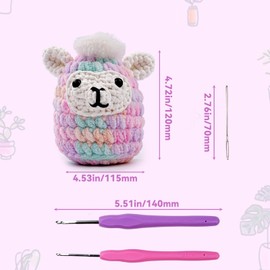 YUMILI Beginners Crochet Starter Kit, Crochet Set for Beginners, Animal Crochet Package Complete Amigurumi Starter Set with Video Tutorials, DIY Crochet Kit for Kids Adults, Gift for Craft Lovers