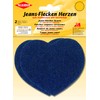 Kleiber Iron On Denim Jean Heart Shaped-Dark Blue-2 Patches