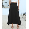 NILOUFO Women's Flowy High Waist A-Line Maxi Skirt - Summer