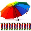 Cunno 12 Pieces Rainbow Umbrella Portable Tri Folded Umbrella 10