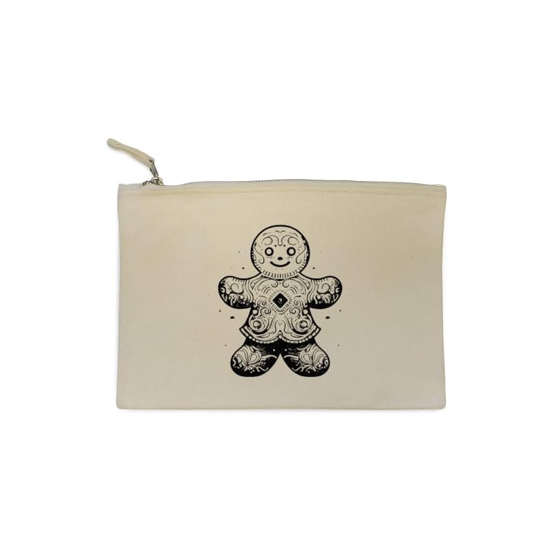 'Gingerbread Man' Canvas Clutch Bag/Accessory Case (CL00034945)