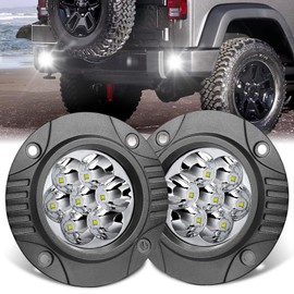 Flush Mount LED Pods, ACEC SHOP 2PCS 42W 5Inch Round Driving Lights Spot Beam Round Off Road Lighting Reverse Backup Light Flush Light Bar Bumper Lights for Trucks Pickup SUV UTV 4x4 ATV Car Boat